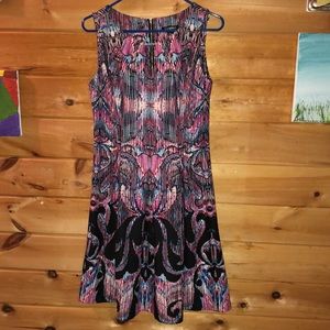 Pink/blue multicolor dress